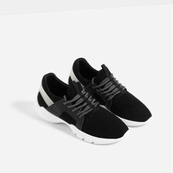 Zara Shoes Zara Glitter Sneakers Poshmark